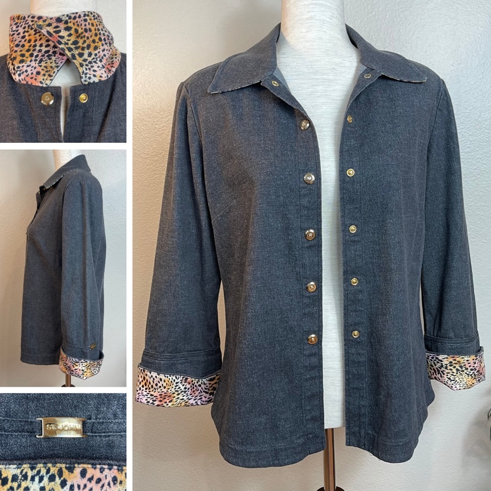 St. John Sport by Marie Gray Stretch Denim Jacket